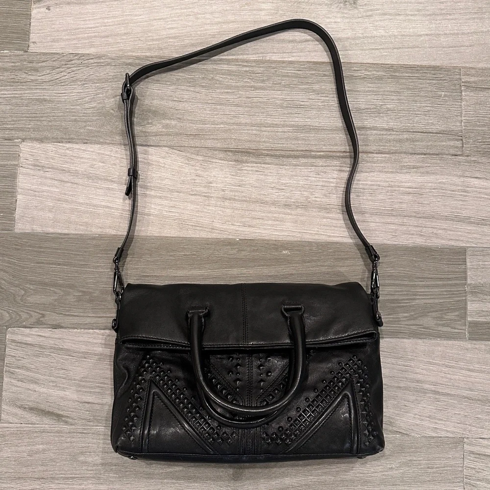 MCM Calfskin Embossed M Moment Folded 2 Way Tote Bag MWT4DXO23